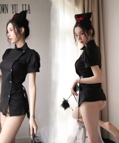 Sexy Women nurses cosplay sexy porno nurse uniform lingerie Temptation sex play costume Hot babydoll Erotic japanese lingerie NURSE Sexy Costumes color: Black 