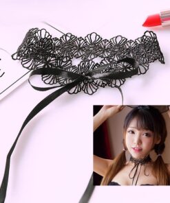 Sexy Choker Necklace Lace Strip Woman Collar Party Jewelry Neck Exotic Accessories Chain Necklace Erotic Sex Toys for Women Girl Accessories CHOKERS color: Black|White 